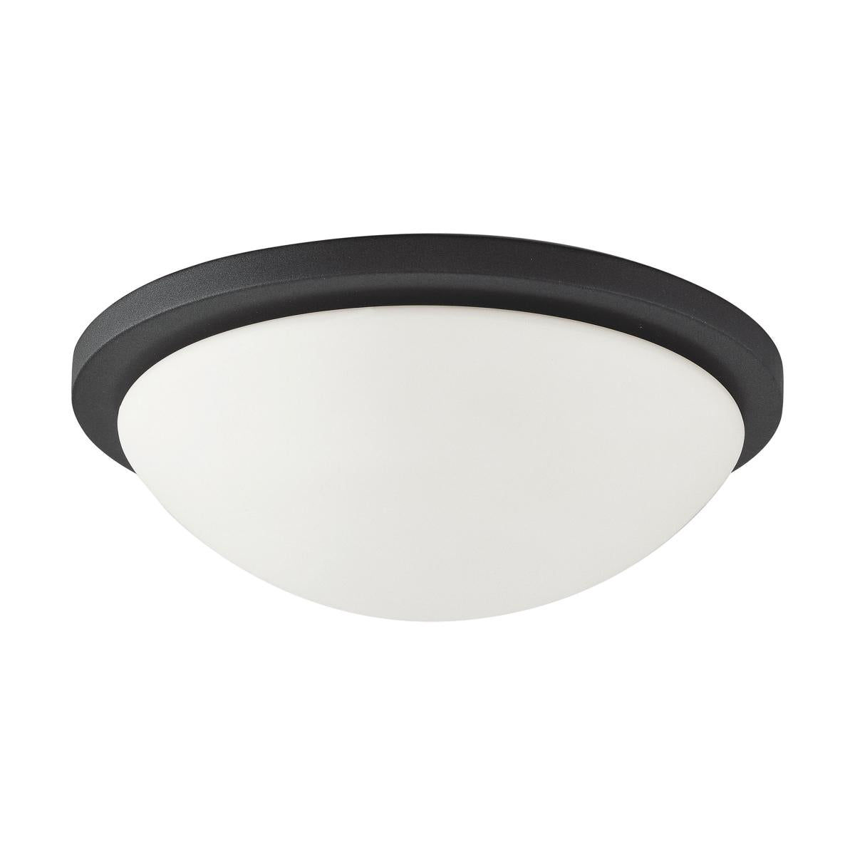 Satco Nuvo LED Button Flush Mount Dome Light Fixture - Brushed Nickel/Black/Matte Black Finish With White Glass - 3000K/CCT Selectable - Cheap-Us
