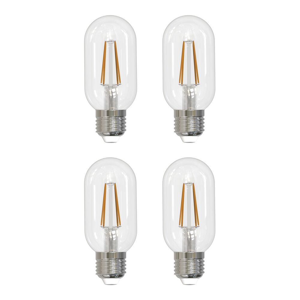 Bulbrite Pack of (4) 5 Watt Dimmable Clear Filament T14 Medium (E26) LED Bulb - 450 Lumens, 3000K, and 90 CRI - Cheap-Us