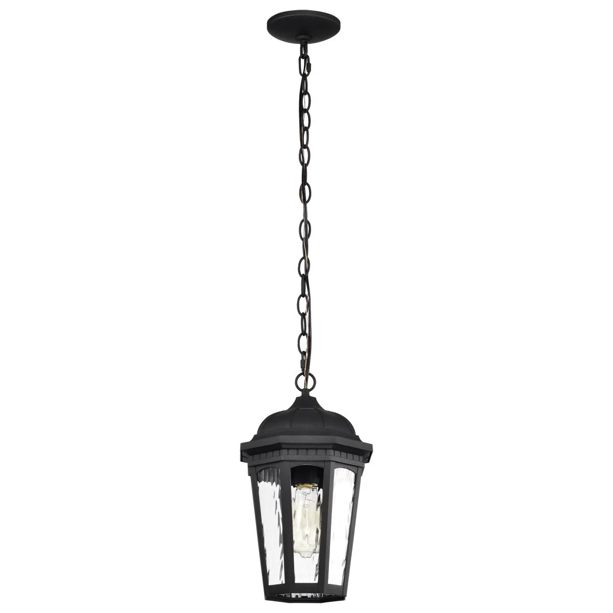 60-5944 EAST RIVER 1LT OUTDOOR HANGING East River Collection Outdoor 14.5 inch Hanging Light; Matte Black Finish with Clear Water Glass - Cheap-Us