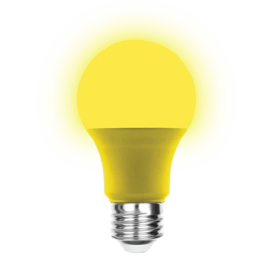 Luxrite LED A19 Colored Light Bulb, E26 - Medium Base, 8W, Yellow Finish, Non-Dimmable, Shatter Proof, Pack of 15 (LR21490) - Cheap-Us