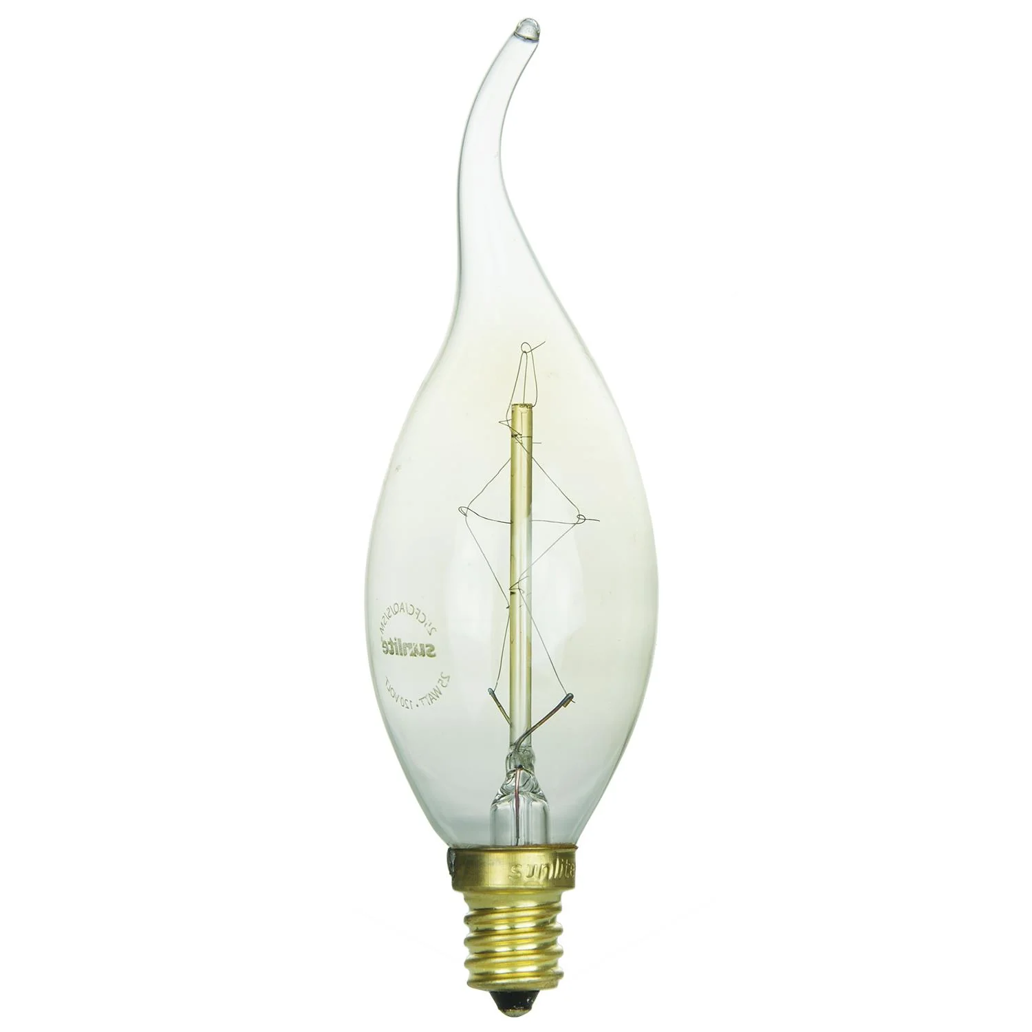 Sunlite 25 Watt Antique Chandelier Style, Candelabra Base, Smoke, 3 Pack - Cheap-Us