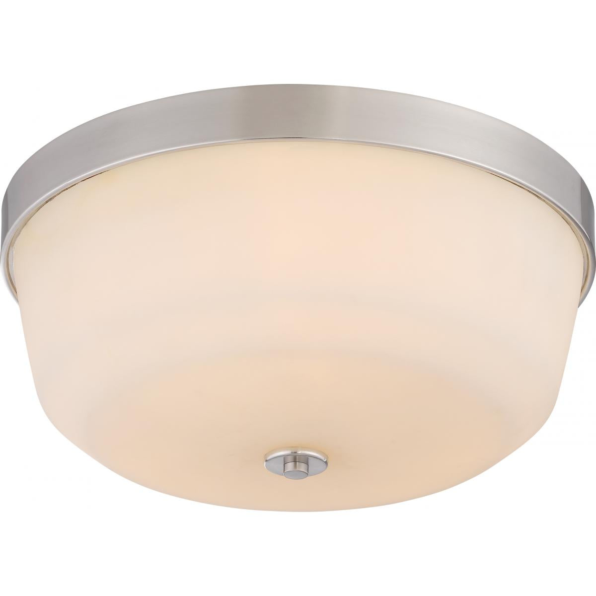 Satco Nuvo Laguna 2/3-Light Semi/Flush Mount Fixture With White Glass - 60W - 120V - Cheap-Us