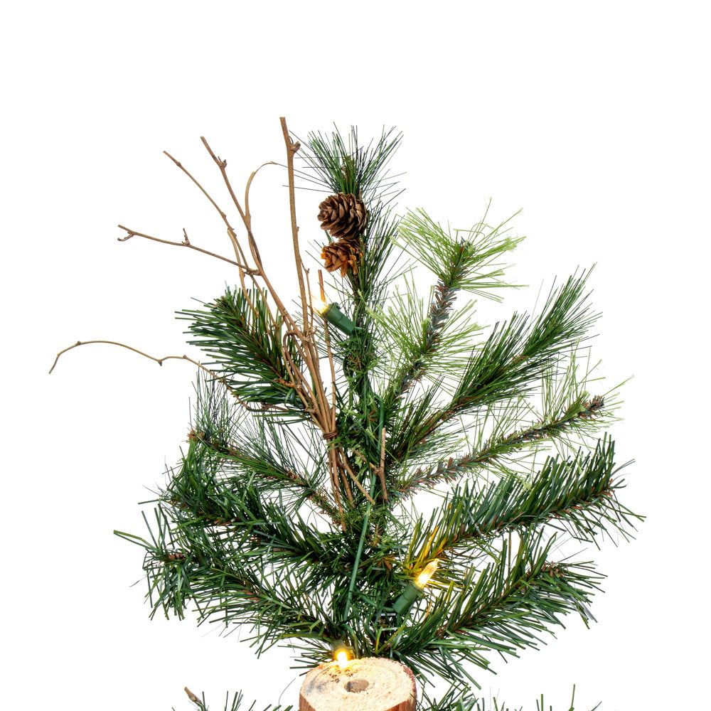 Vickerman 7' Mixed Country Alpine Artificial Christmas Tree Warm White Dura-Lit® LED Lights - Cheap-Us