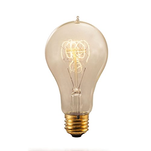 Bulbrite NOS40-VICTOR/A21 40 Watt Nostalgic Incandescent Edison A21, Victorian Loop Filament, Medium Base, Antique Finish - Cheap-Us