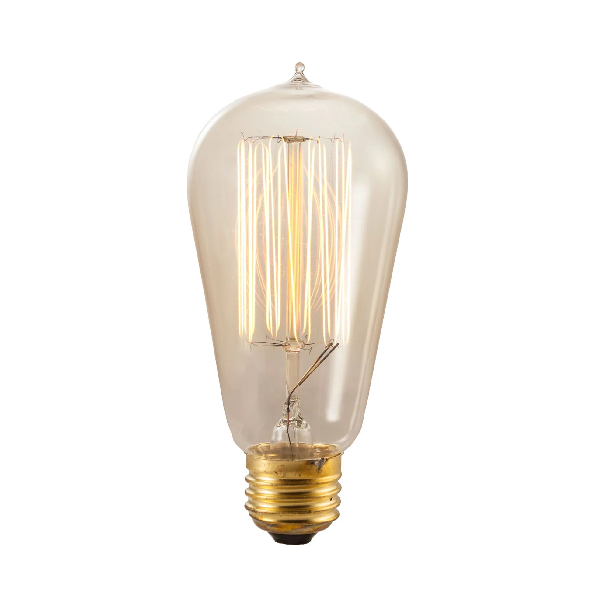 Bulbrite NOS40-1910 40 Watt Nostalgic Incandescent Edison Squirrel Cage ST18, Medium Base, Antique Finish - Cheap-Us