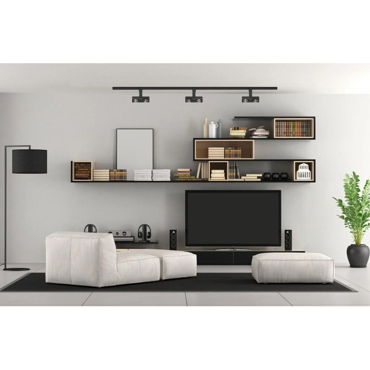 TH462 12W LED TRACK HEAD SQUARE LED 12W Track Head - Square - Black Finish- 24 Degree Beam - Cheap-Us