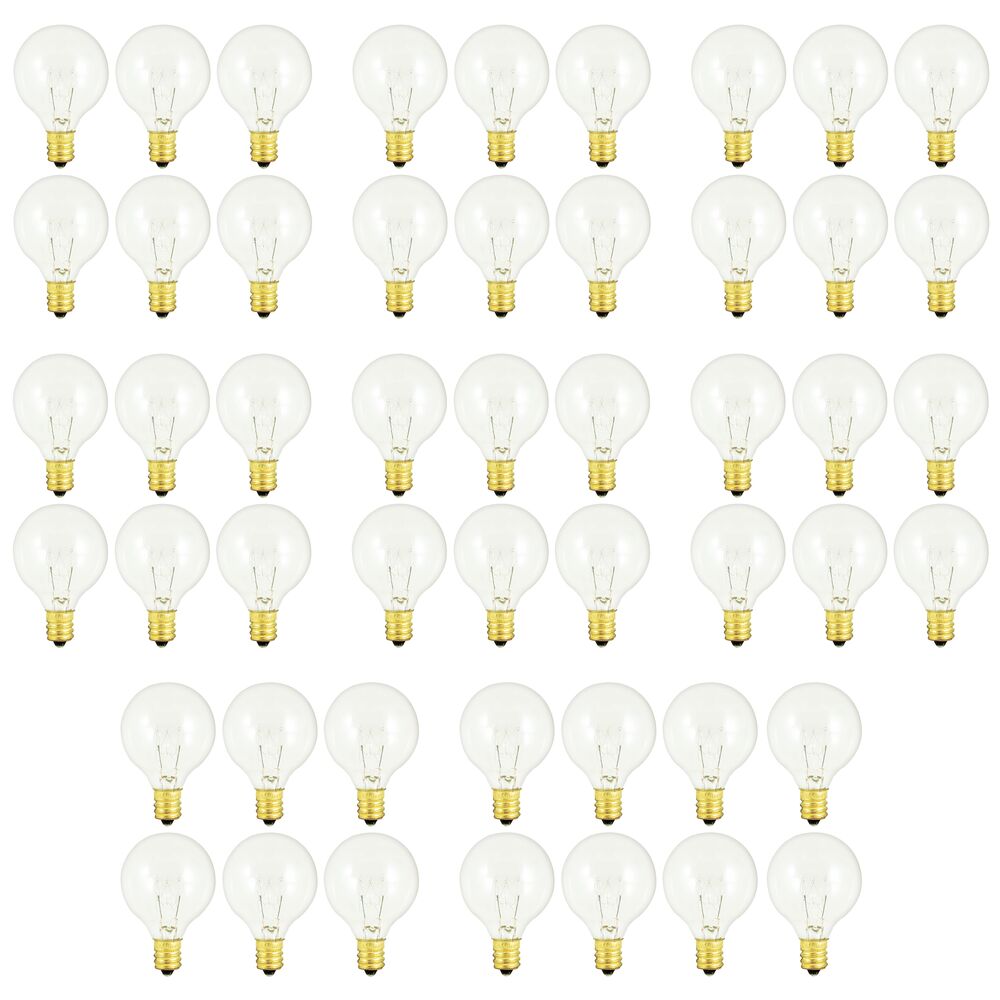 Bulbrite Pack of (50) 25 Watt Dimmable Clear G12 Candelabra Screw (E12) Incandescent Light Bulb - Cheap-Us