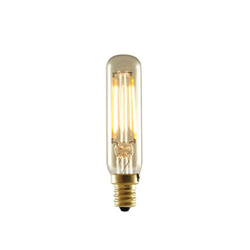 Bulbrite LED2T6/22K/FIL-NOS 2-Watt LED Nostalgic Mini Radio Tube Bulb, 25W Equivalent, Candelabra Base, Antique Finish - Cheap-Us