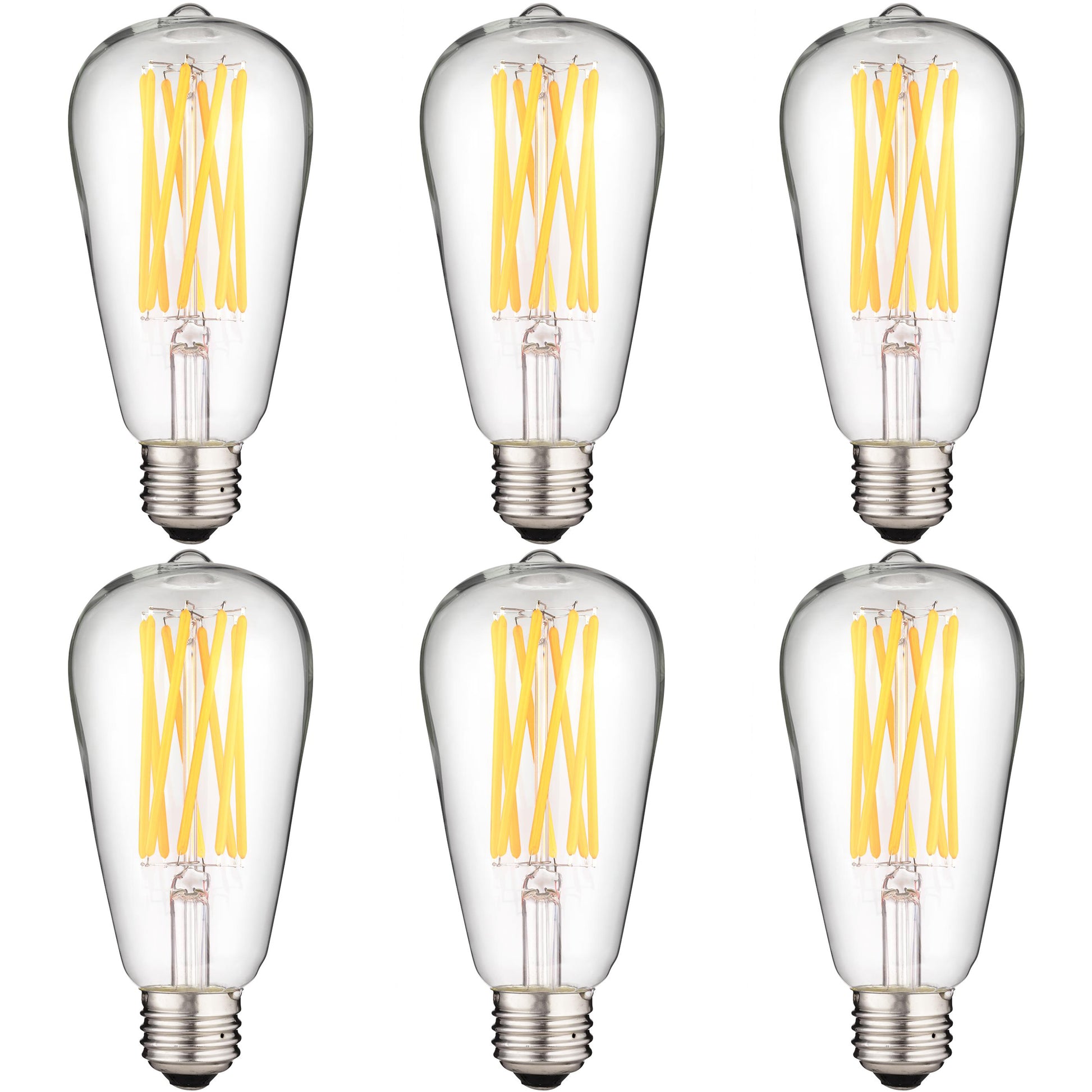 Sunlite S19/LED/AQ/8W/CL/22K/LONG LED Antique S19 Lamp 8W (80W Equivalent) Light Bulb Medium (E26) Base, 2200K Warm White - Cheap-Us