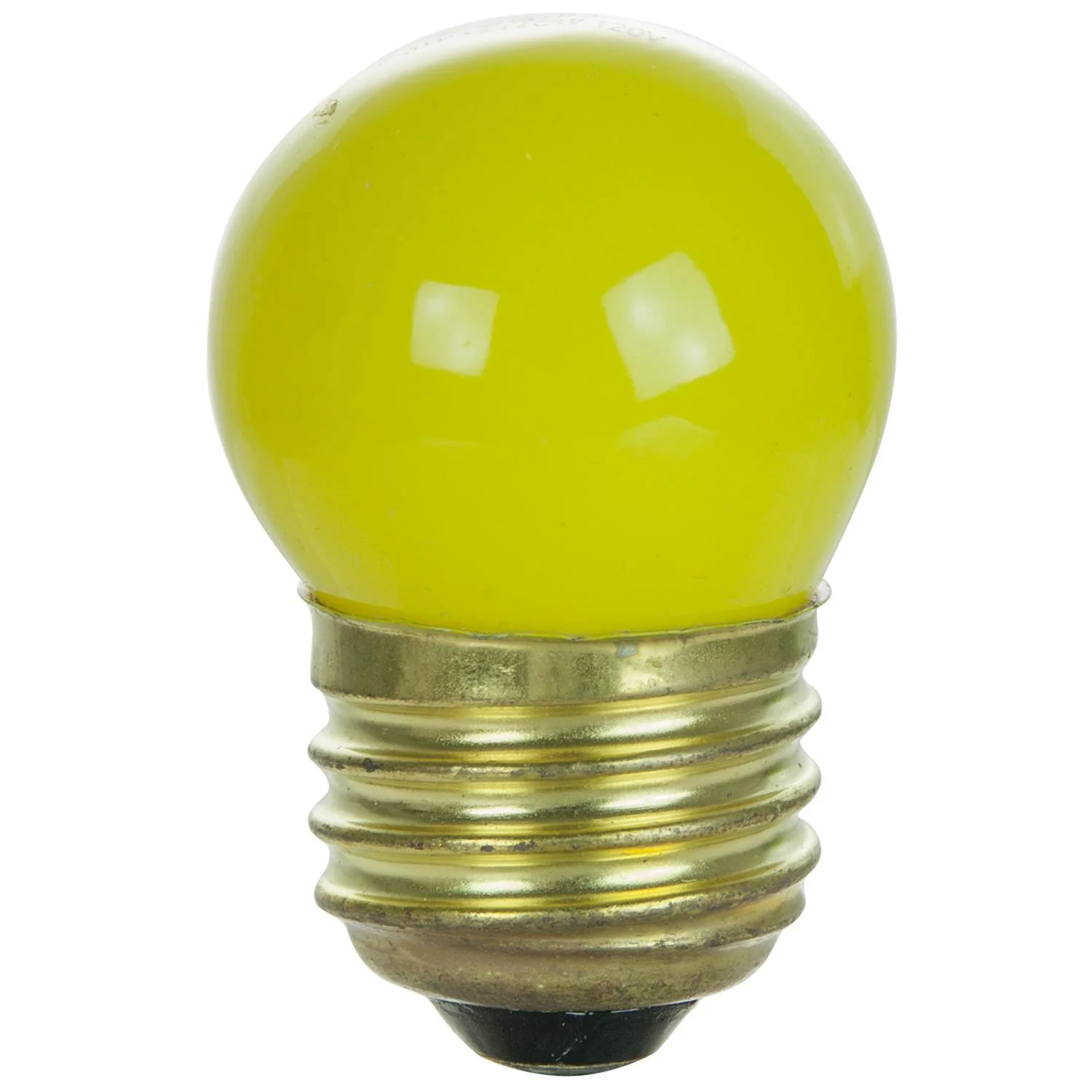 Sunlite 7.5 Watt S11 Colored Indicator, Medium Base, Ceramic Yellow - Cheap-Us