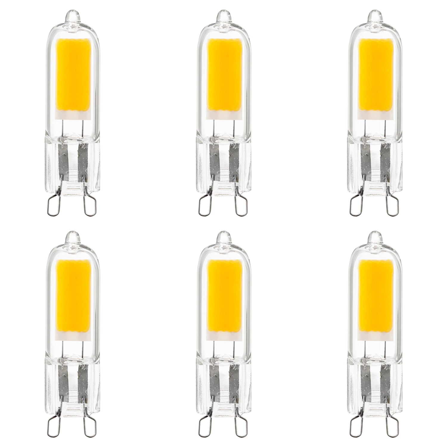 Sunlite LED G9 Light Bulbs, 2 Watt (25W Halogen Equivalent), 200 Lumen, 3000K Warm White, G9 Base - Cheap-Us