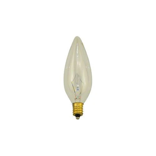 Bulbrite 25CTC/32/2 25 Watt Incandescent B10 Torpedo Chandelier Bulb, Candelabra Base, Clear - Cheap-Us