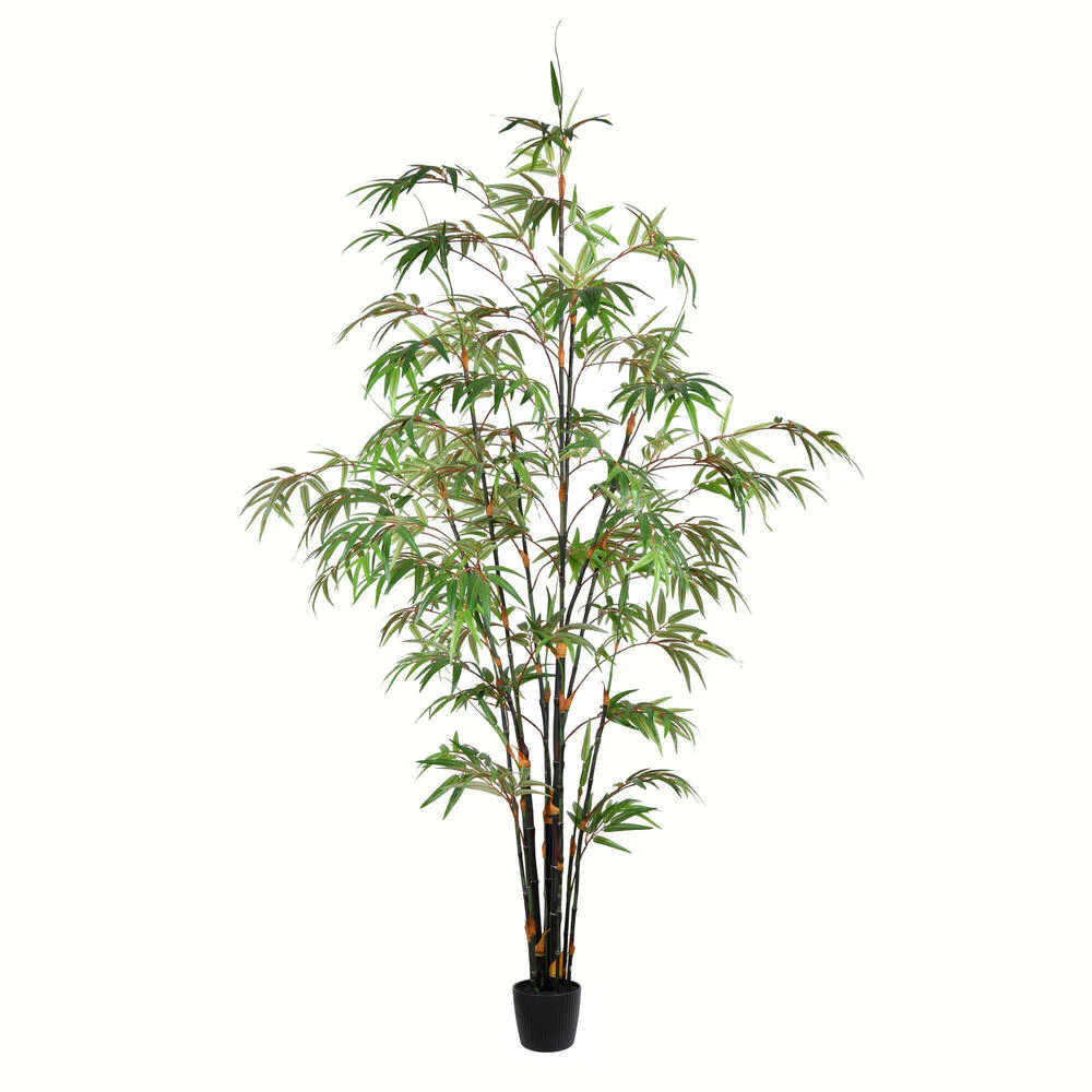 Vickerman 6' Artificial Potted Black Japanese Bamboo Tree. - Cheap-Us