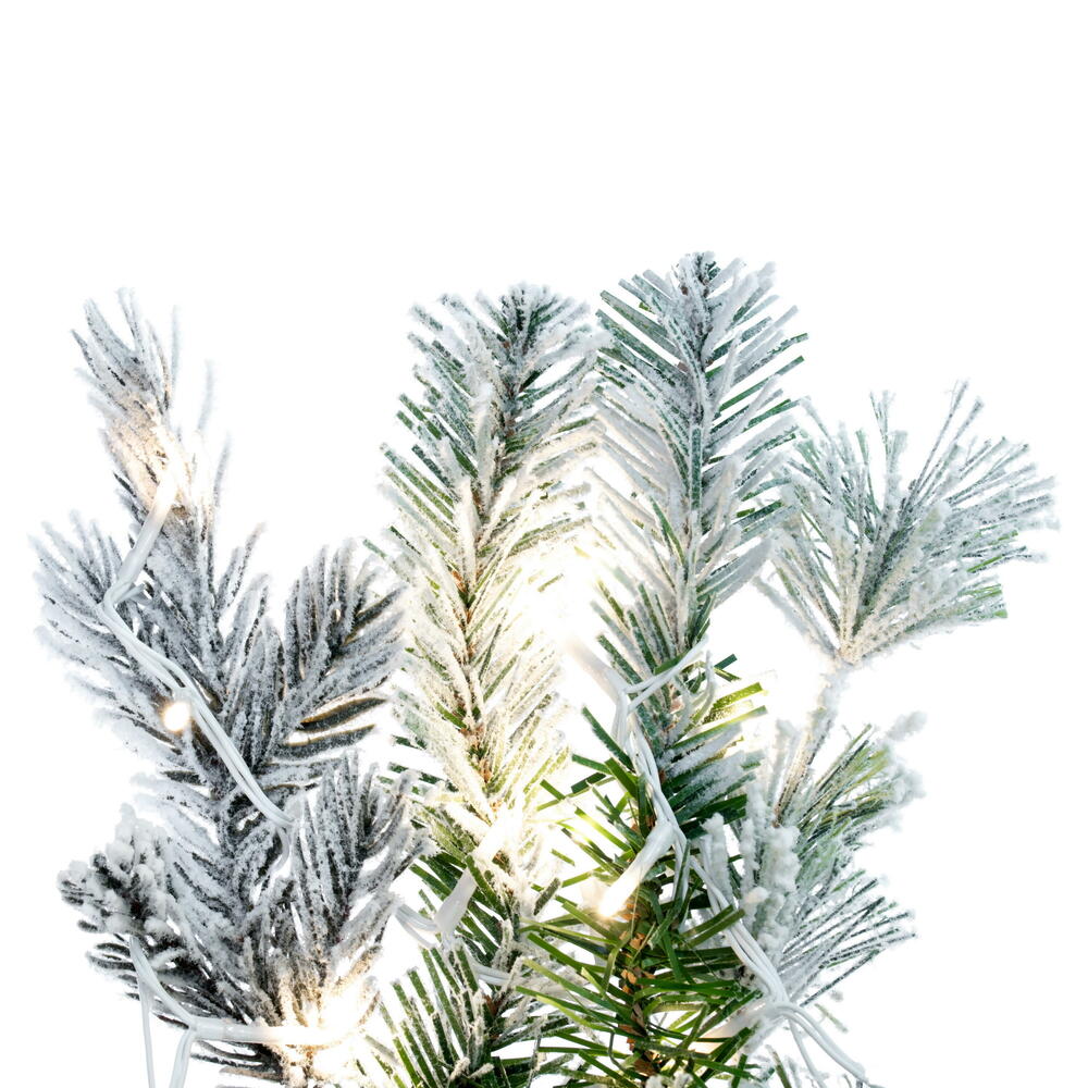 Vickerman 9' x 14' Flocked Kiana Artificial Christmas Garland with Warm White LED lights. - Cheap-Us