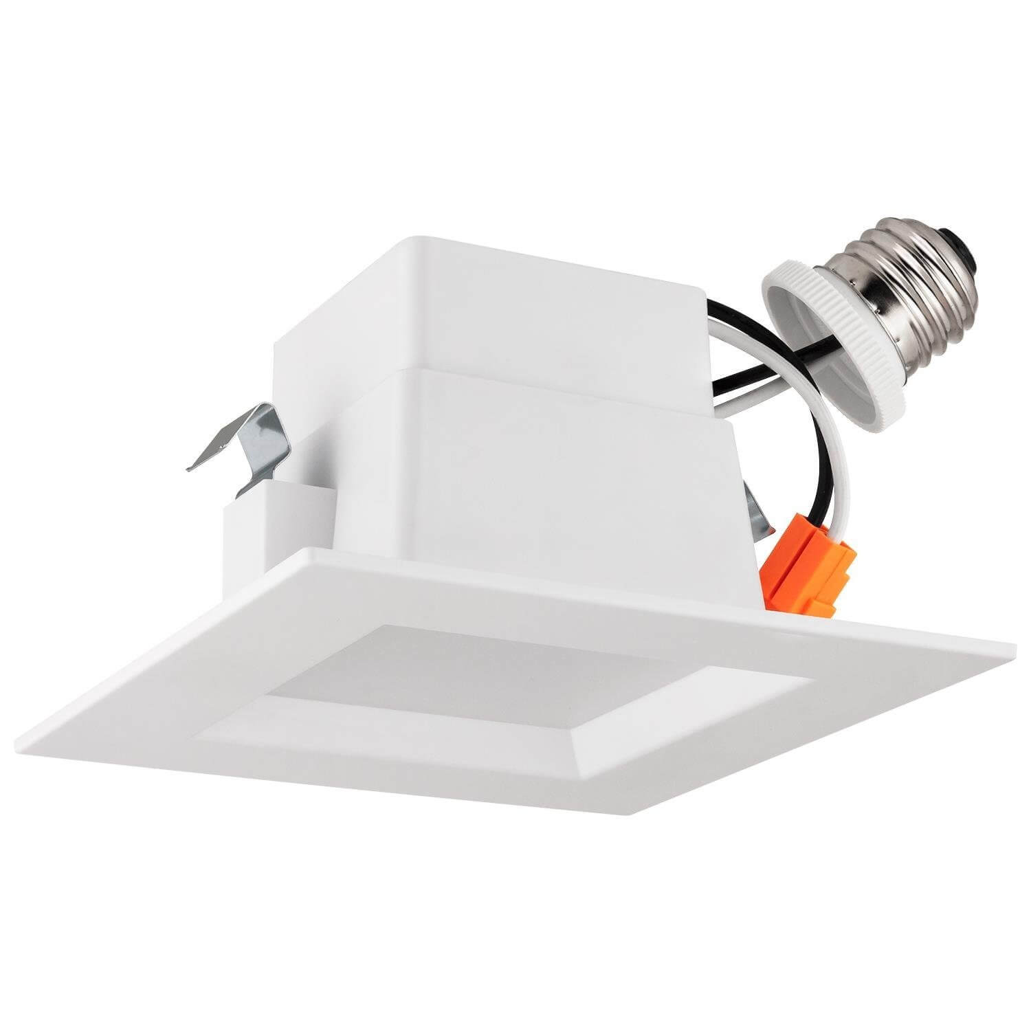 Light Blue USA LED Retrofit Downlight, 4-Inch 10Watt Square, 120V, 700LM - Cheap-Us