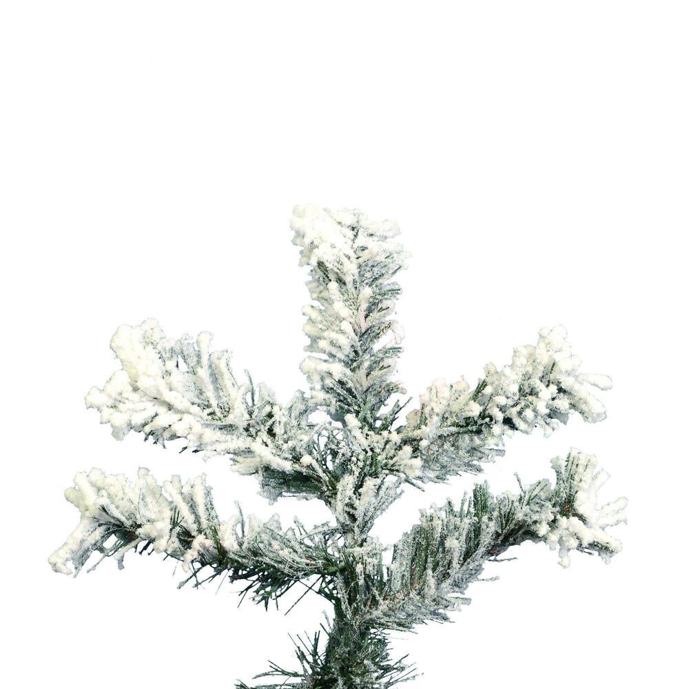 Vickerman 6.5' Flocked Alaskan Pine Artificial Christmas Tree Unlit - Cheap-Us