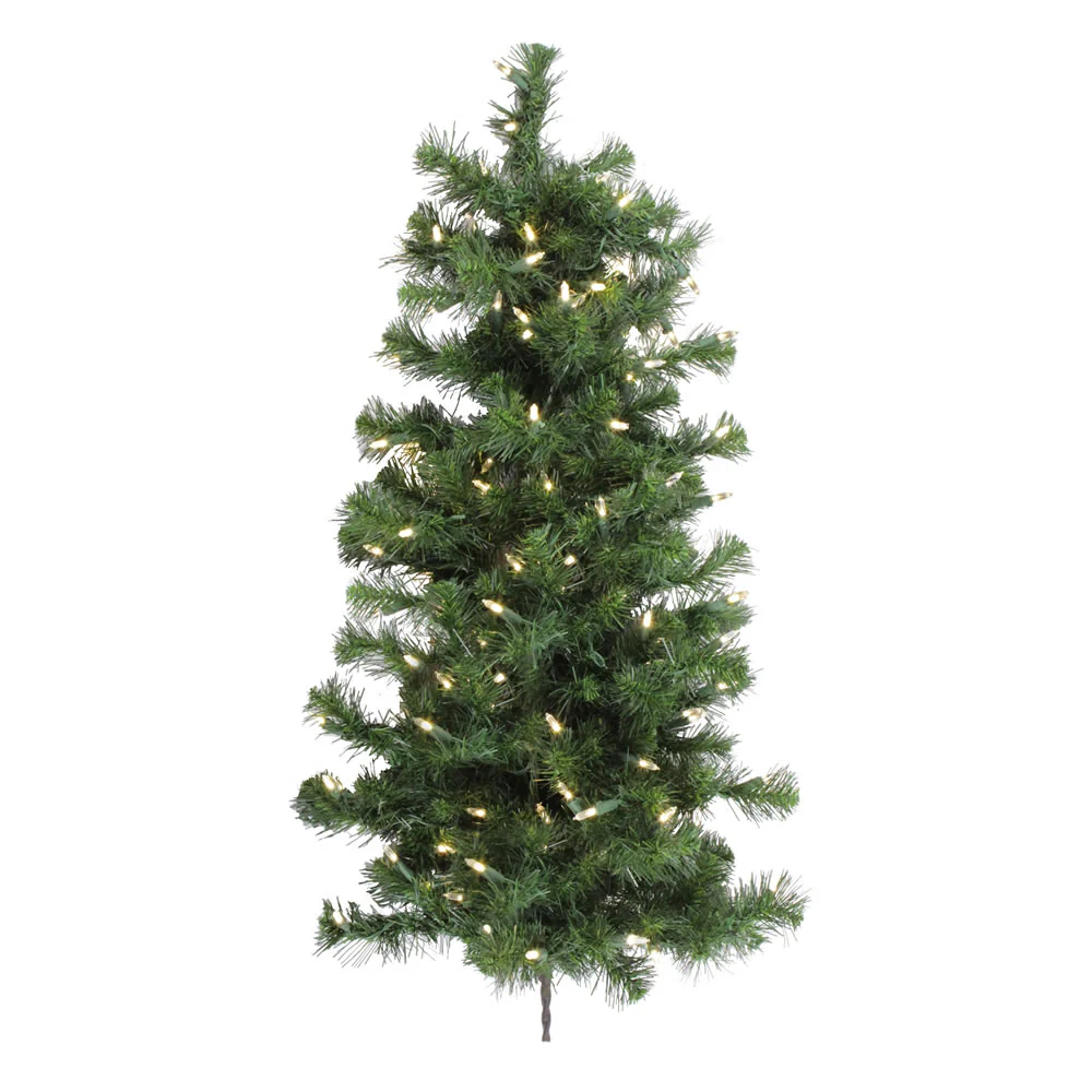 Vickerman 3' Douglas Fir Artificial Christmas Wall Tree Warm White Dura-lit LED Lights - Cheap-Us