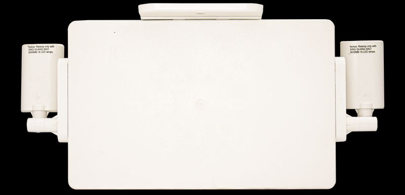 Westgate Super Slim LED Exit Sign With Adjustable LED Heads - Red Letters 120/277 Voltage, LED Exit & Emergency Lighting, 1.2W Per Head, White Finish - Cheap-Us