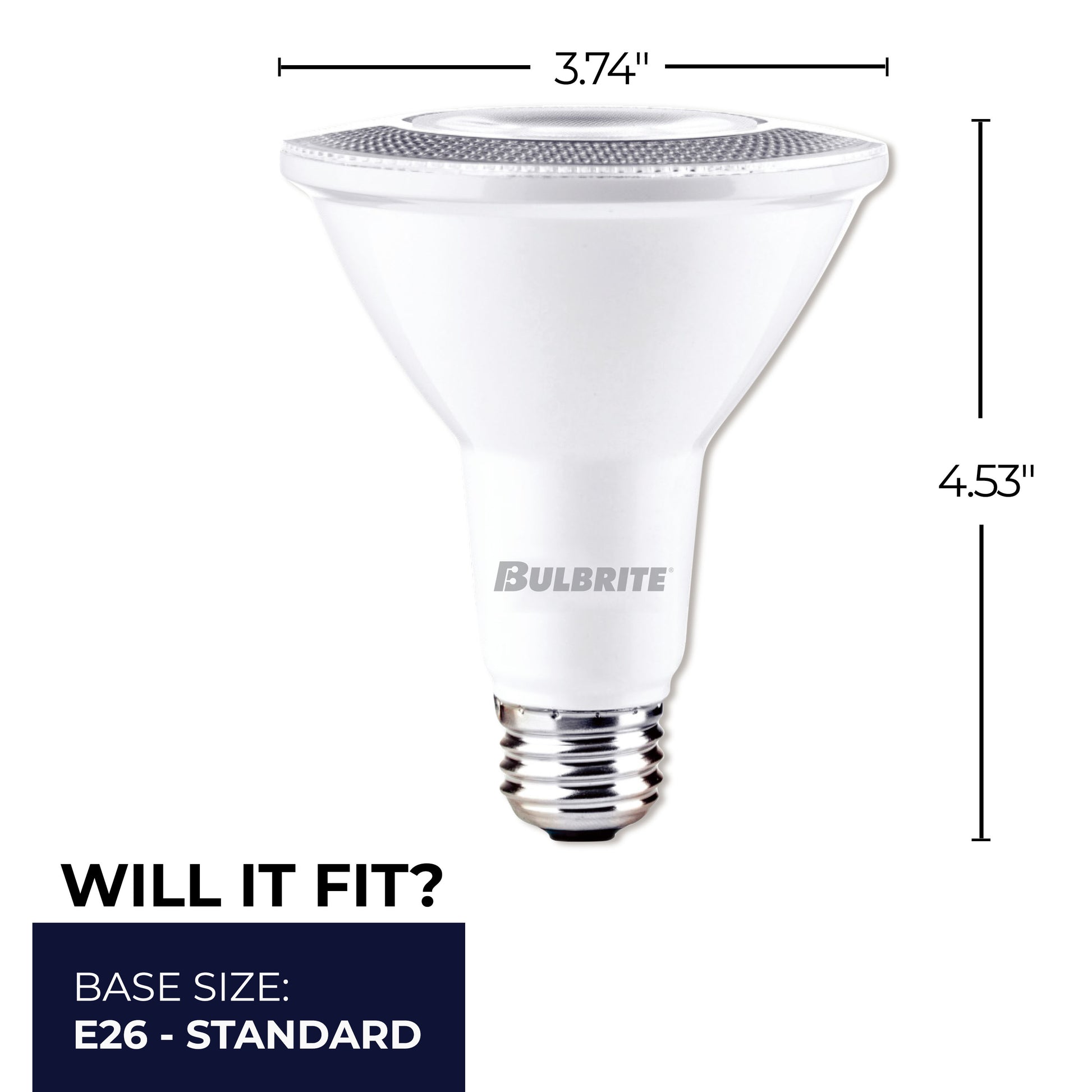 10W LED PAR30 LONG NECK 3000K 80CRI BASICS FLOOD WET DIMMABLE-4PK - Cheap-Us