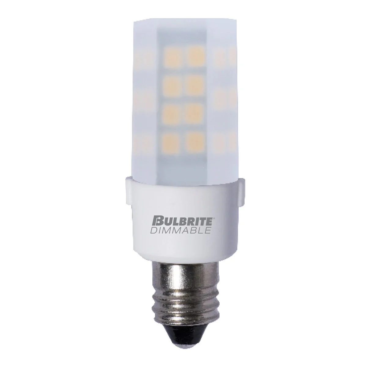 BULBRITE LED T4 CANDELABRA SCREW (E12) 4.5W DIMMABLE LIGHT BULB 3000K/SOFT WHITE 35W INCANDESCENT EQUIVALENT - Cheap-Us