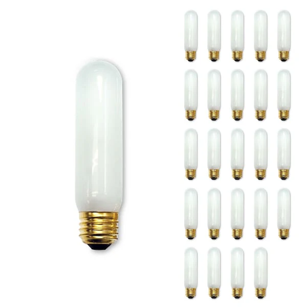 BULBRITE INCANDESCENT T10 MEDIUM SCREW (E26) 40W DIMMABLE LIGHT BULB 2700K/WARM WHITE 25PK (704040) - Cheap-Us