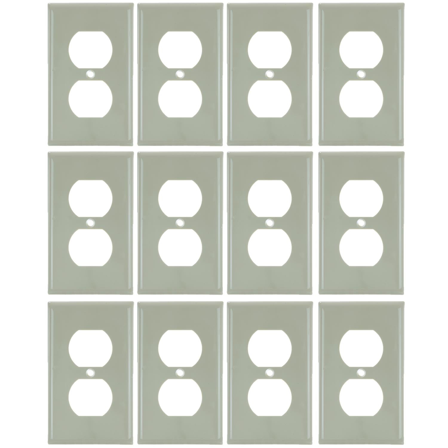 Sunlite E211/I 1 Gang Duplex Receptacle Plate, Ivory - Cheap-Us