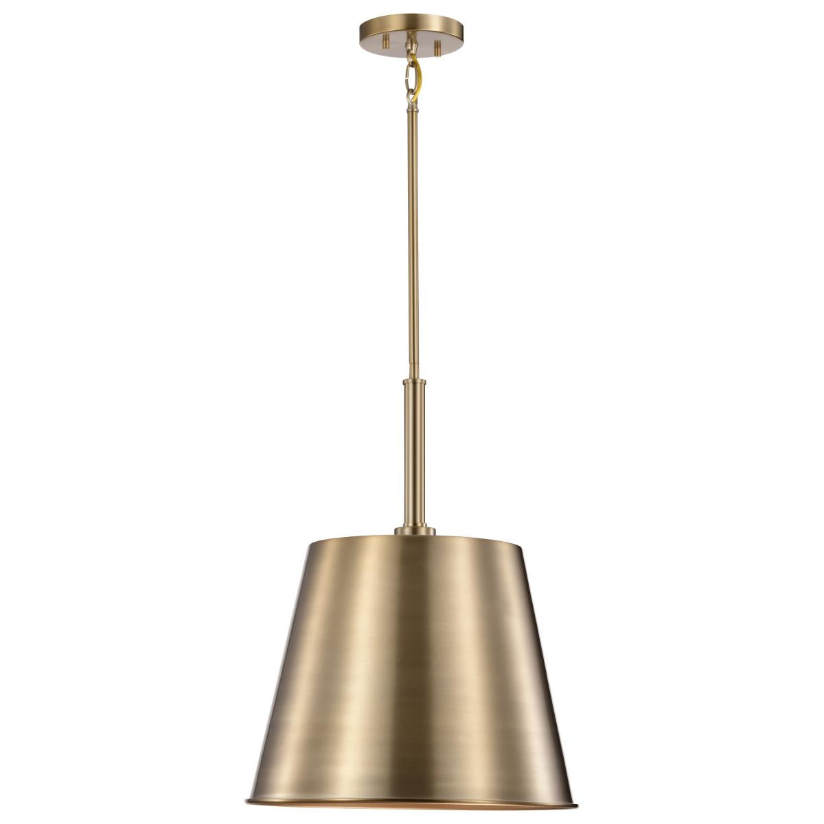 60-7938 ALEXIS 1LT LG PENDANT Alexis 1 Light Large Pendant; Burnished Brass and Gold Finish - Cheap-Us