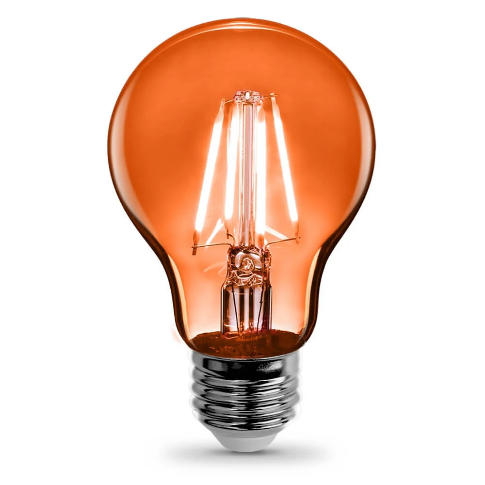 A19 Clear Glass Orange LED Bulb - Cheap-Us