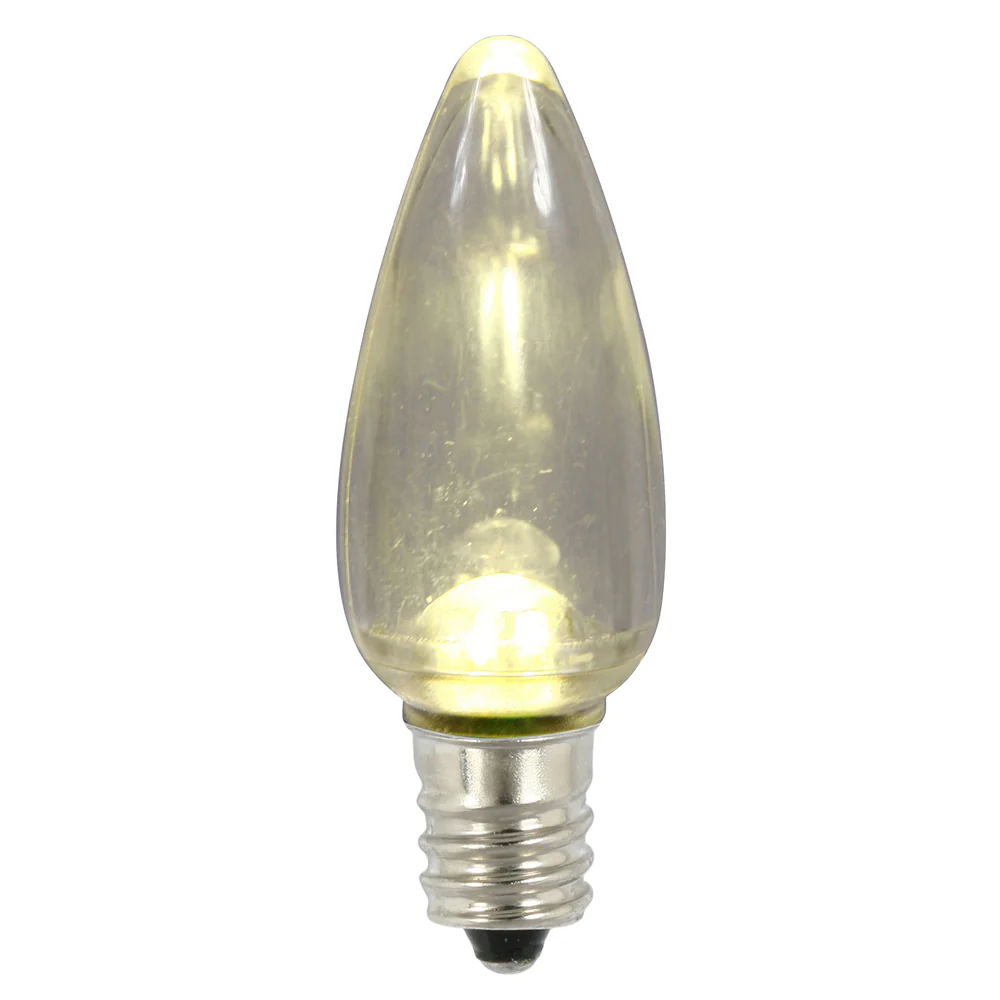 Vickerman C9 Transparent Plastic LED Warm White Dimmable Bulb package of 25 per bag - Cheap-Us