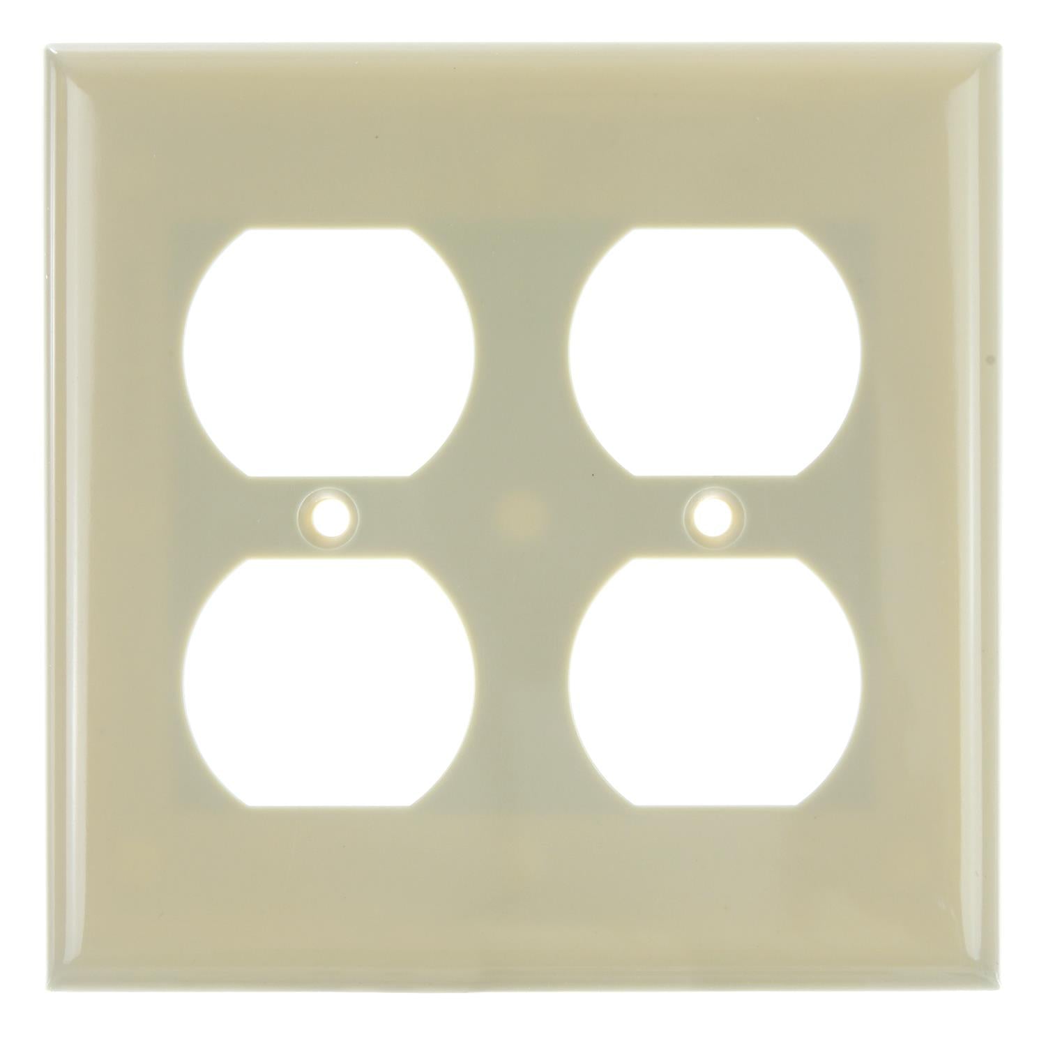 Sunlite E212/I 2 Gang Duplex Receptacle Plate, Ivory - Cheap-Us