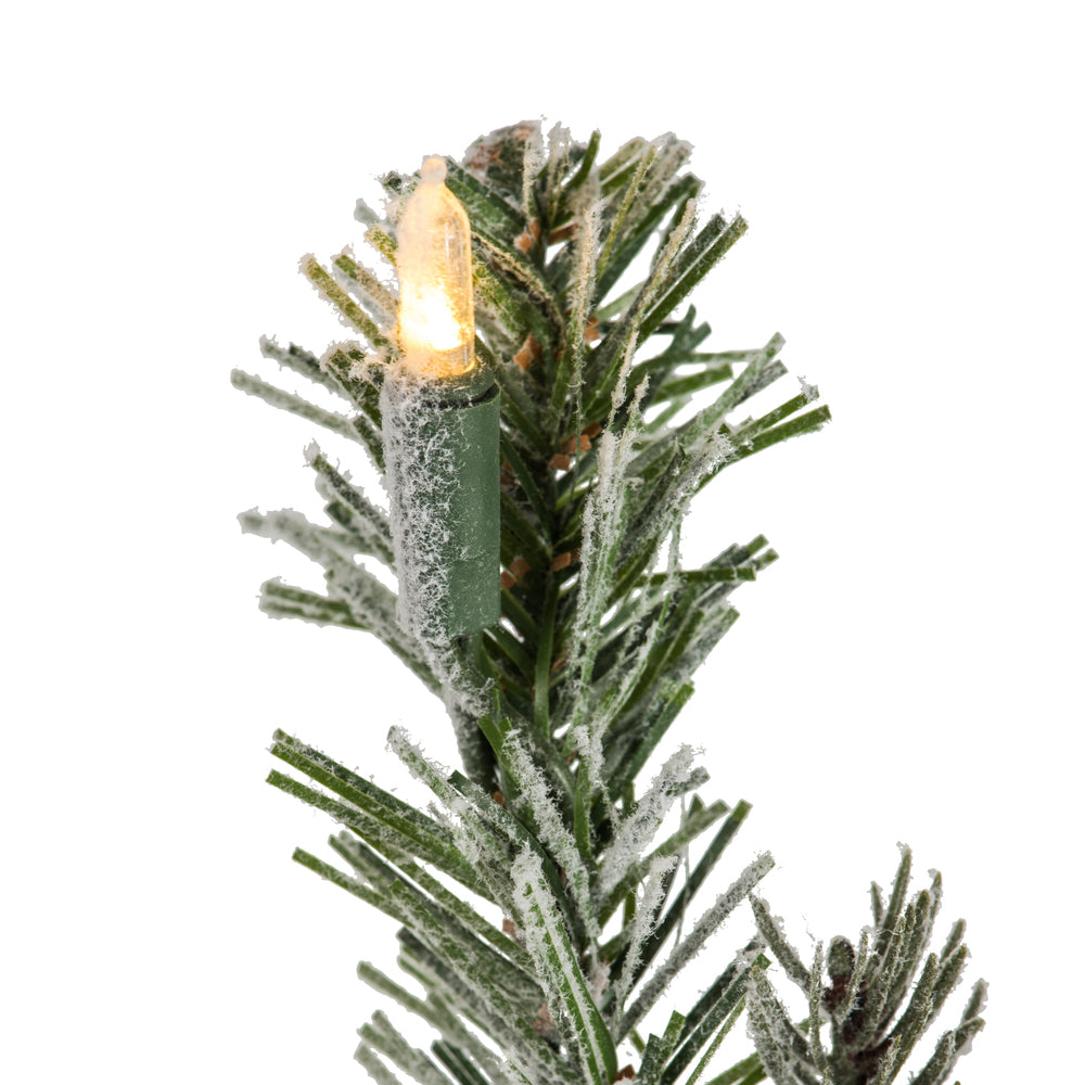 Vickerman 9' x 14' Flocked Kiana Artificial Christmas Garland with Warm White LED Lights. - Cheap-Us