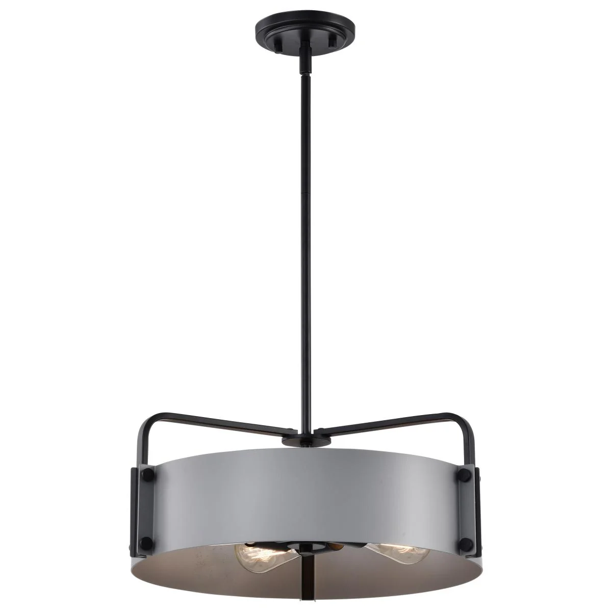 60-7853 ALTOS 4 LIGHT MEDIUM PENDANT Altos 4 Light Medium Pendant; Gray and Matte Black Finish - Cheap-Us