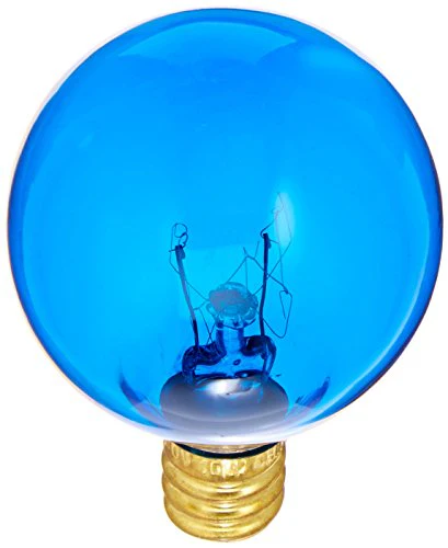 Bulbrite 10G12B 10 Watt Incandescent G12 Globe, Candelabra Base, Transparent Blue - Cheap-Us