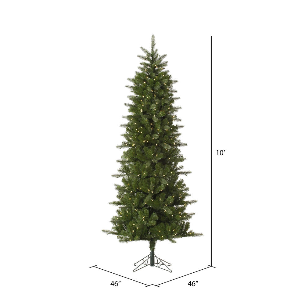 Vickerman 10' Carolina Pencil Spruce Artificial Christmas Tree Warm White Dura-Lit® LED Lights - Cheap-Us