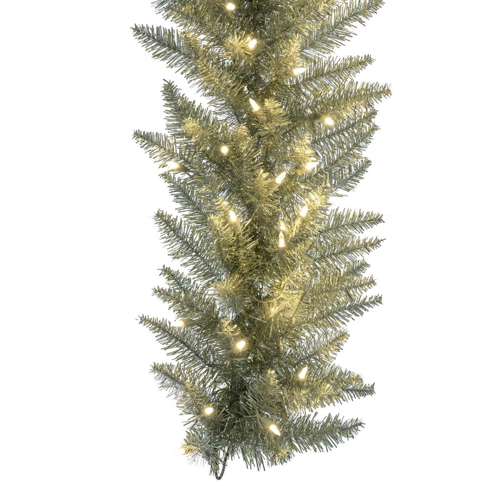 Vickerman 9' Champagne Artificial Christmas Garland Warm White Dura-Lit LED lights. - Cheap-Us