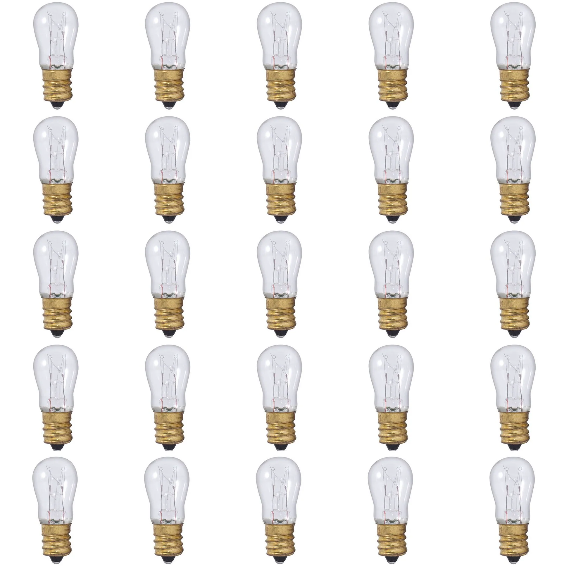 BULBRITE INCANDESCENT S6 CANDELABRA SCREW (E12) 6W DIMMABLE LIGHT BULB 2700K/WARM WHITE 25PK (703006) - Cheap-Us