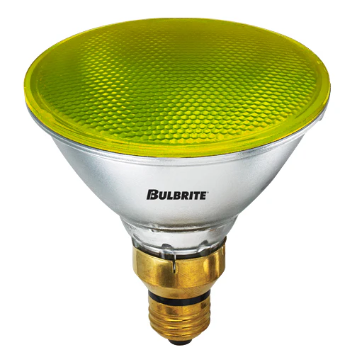 Bulbrite H90PAR38Y 90 Watt Dimmable Colored Light Halogen PAR38, Medium Base, Yellow - Cheap-Us