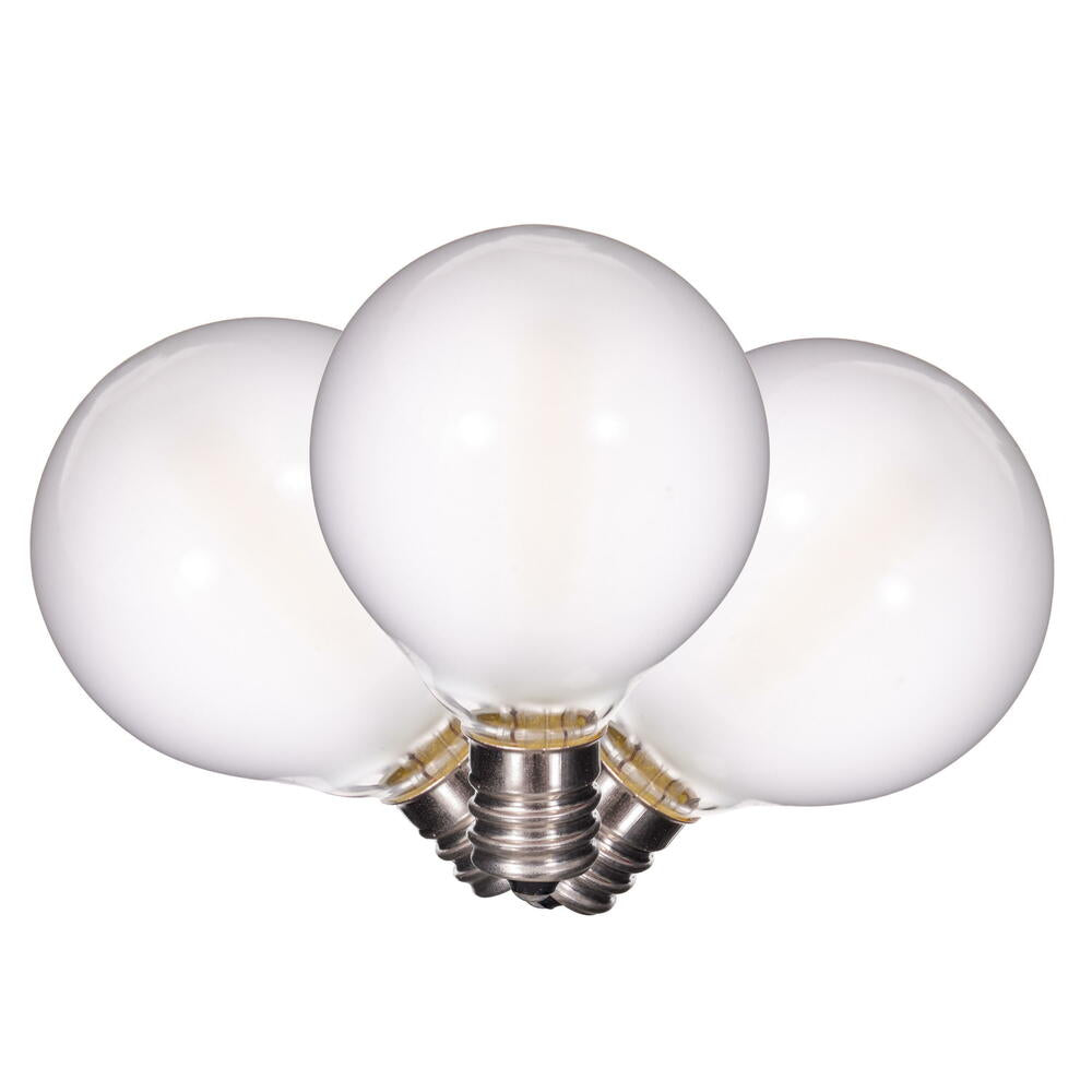 Vickerman White LED G40-E12 Filament Glass Replacement Bulbs 10/Box - Cheap-Us