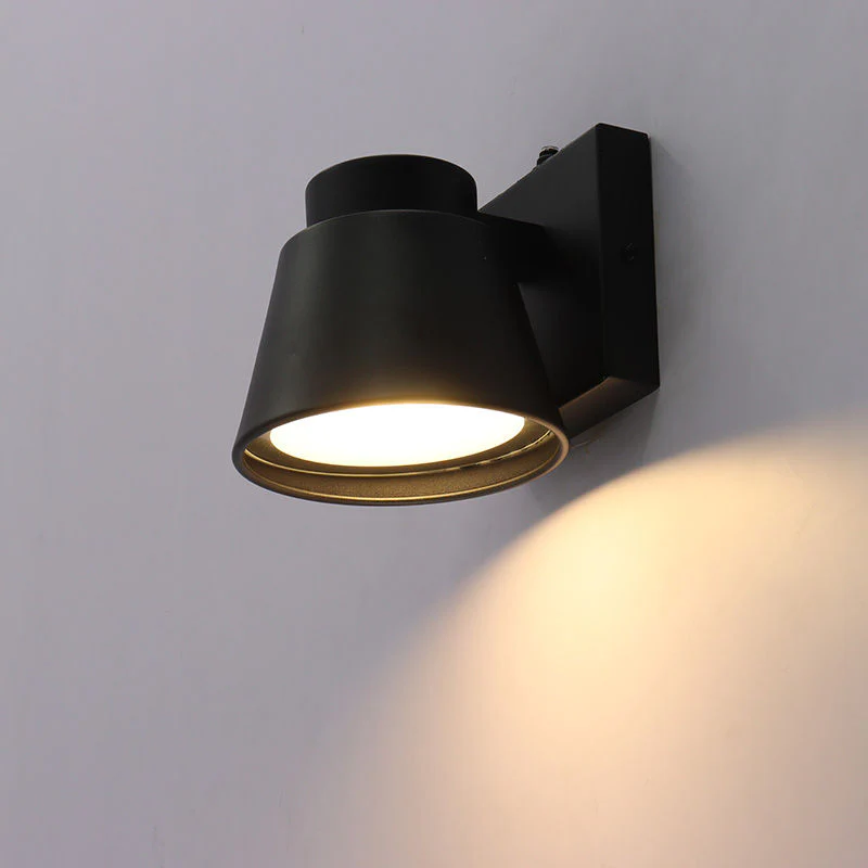 Westgate Mini Cone Outdoor Wall Light 10W 5Cct Dim. With Photocell, Black, Outdoor Lighting, 10W, 700 Lumens,  27K/30K/35K/40K/50K - Cheap-Us