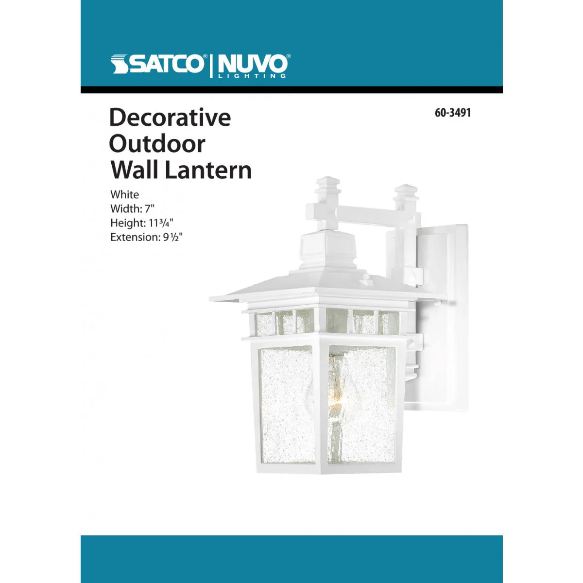 60-3491 COVE NECK 1 LGT OUTDOOR WALL Cove Neck - 1 Light - 12