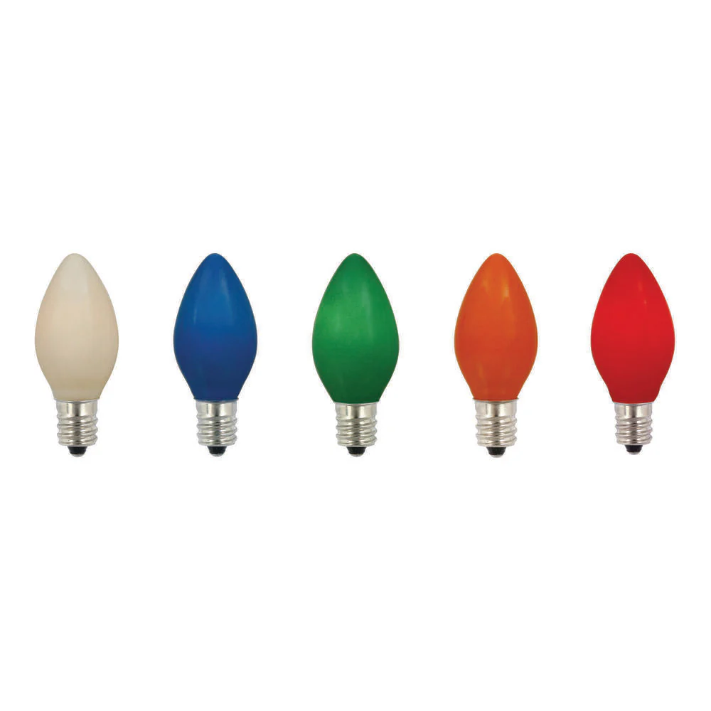 Vickerman C7 Ceramic Multicolor Replacement Bulbs, 130 Volt, 5 Watt, 75 Pack. - Cheap-Us