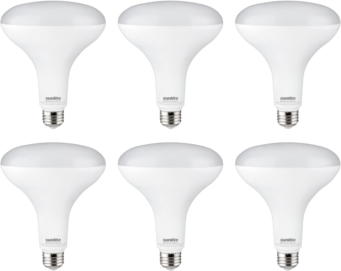 Sunlite LED BR40 Reflector 13W (85W Equivalent) Light Bulb Medium (E26) Base, Warm White - Cheap-Us
