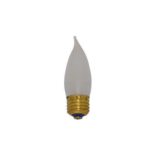Bulbrite 25EFF/3 25 Watt Incandescent CA10 Flame Tip Chandelier Bulb, Medium Base, Frost - Cheap-Us