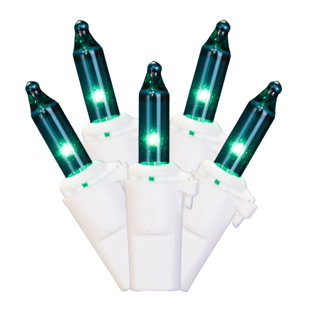 Vickerman 100 Teal Mini Light Icicle Light on White Wire, 9' Christmas Light Strand- 2 Pack - Cheap-Us