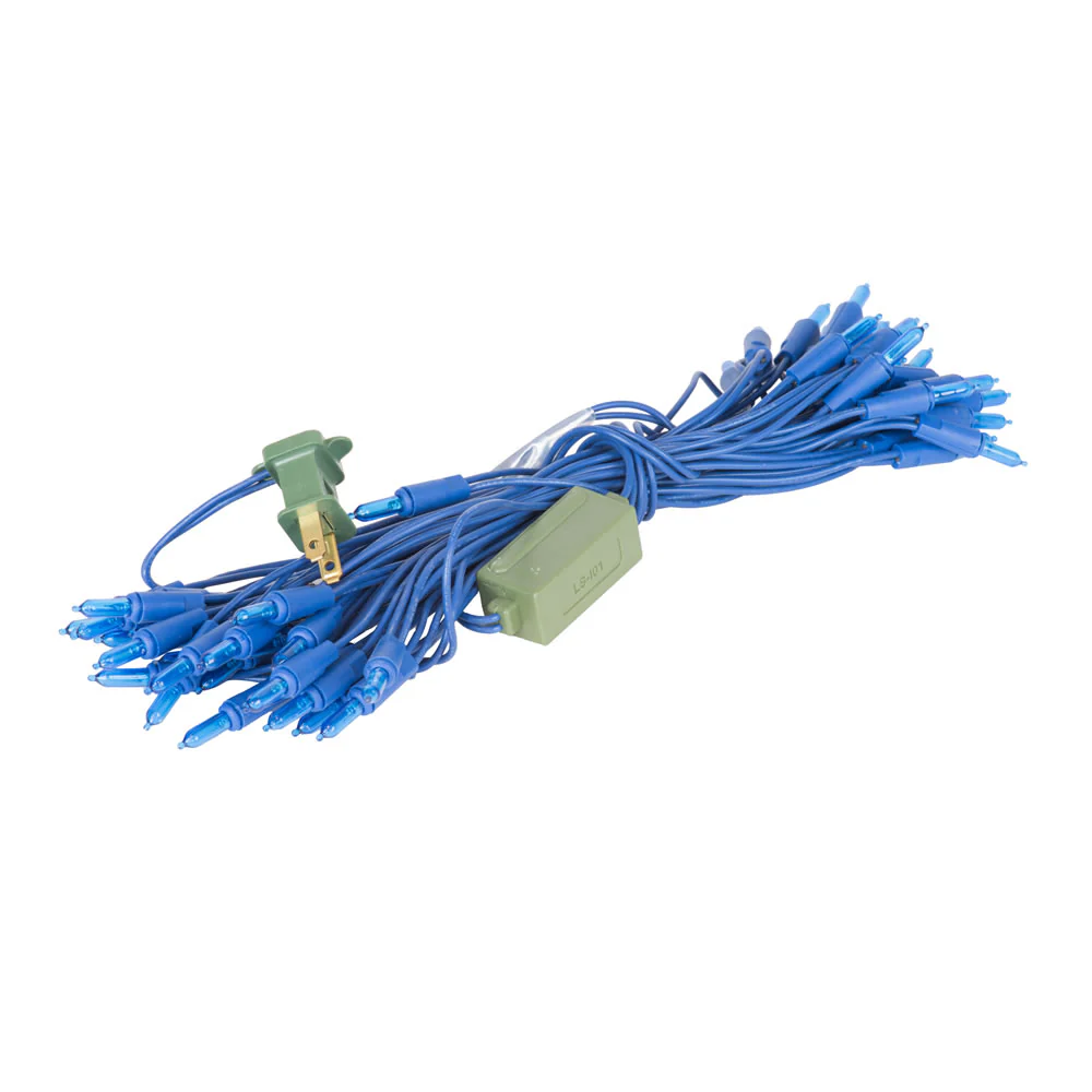 Vickerman 50 Light LED SkyBlue Dura-Lit Mini Lights, Sky Blue Wire - Cheap-Us