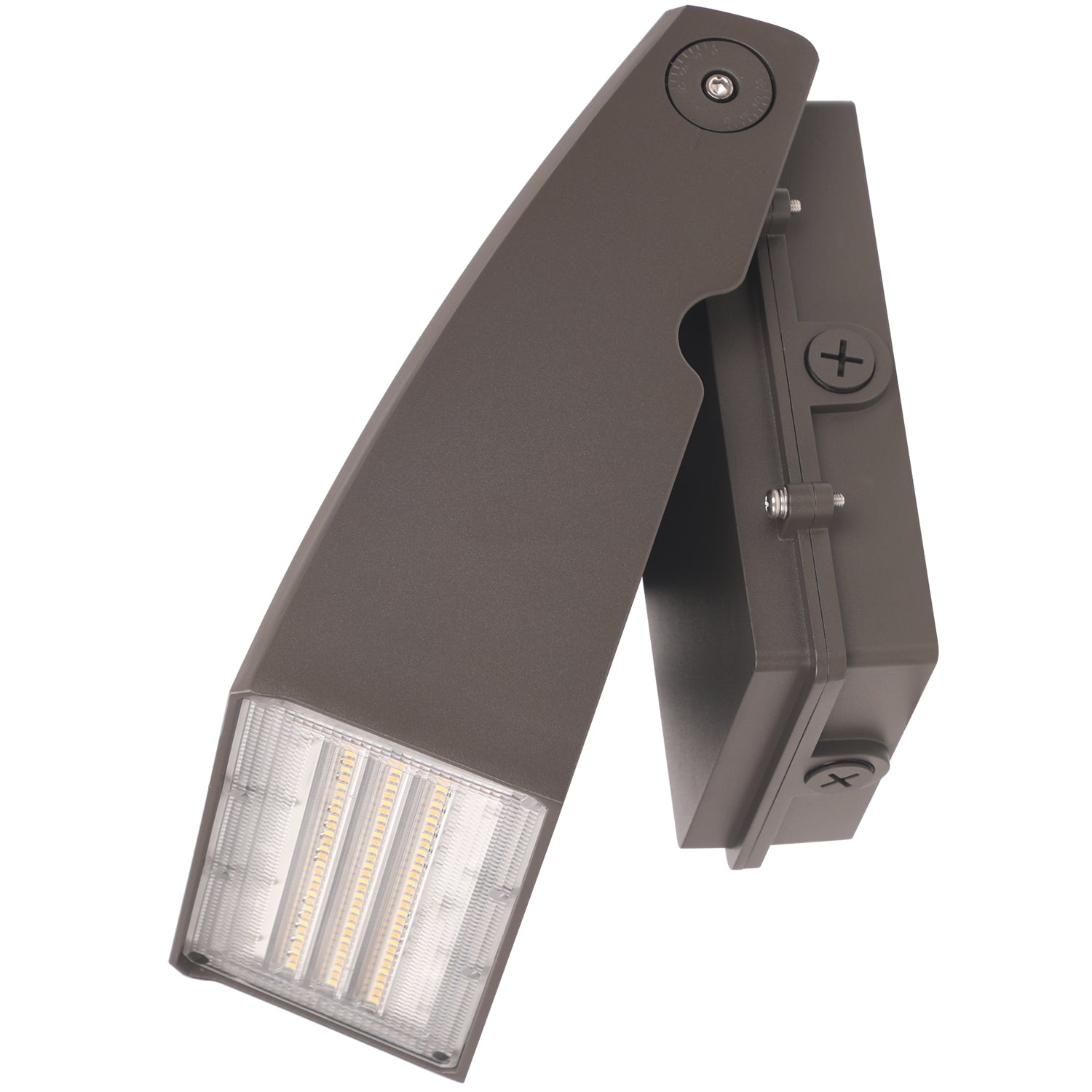 LED Outdoor Slim Profile Cutoff Wallpack Light Fixture, Tunable 30W/40W/50W Power, 6500 Lumens, Tunable 30K/40K/50K Color, Dimmable, UL Listed, Bronze, For Residential & Commercial Use - Cheap-Us