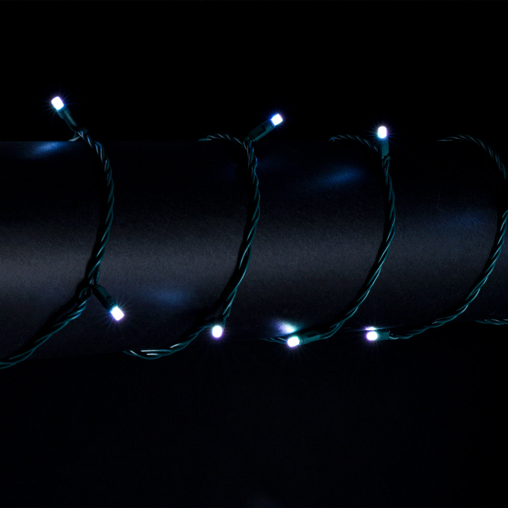 Vickerman 50 RGB Coaxial Wide Angle LED Light Set on Green Wire 25' Christmas Light Strand - Cheap-Us