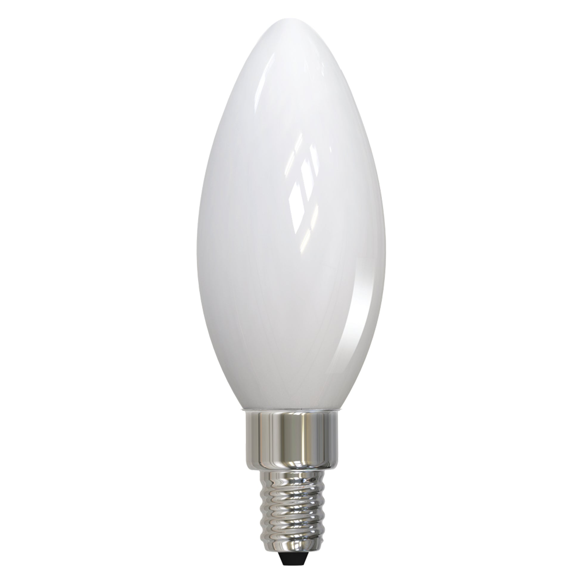 Bulbrite LED Filament Bulb, Milky Finish, 3000K, Fully Compatible Dimming, 4.5 Watts, E12 Candelabra Base, 400 Lumens, 120V, Soft White Light - Cheap-Us