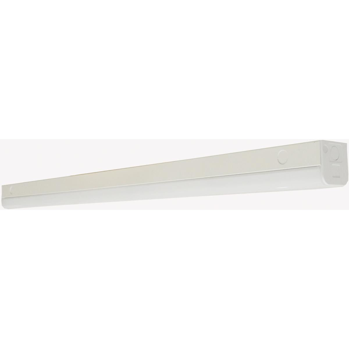 Satco Nuvo LED 4 ft. Slim Strip Light, 38W, 4000K/5000K, White Finish, Knockout/Connectible, 120V-277V - Cheap-Us