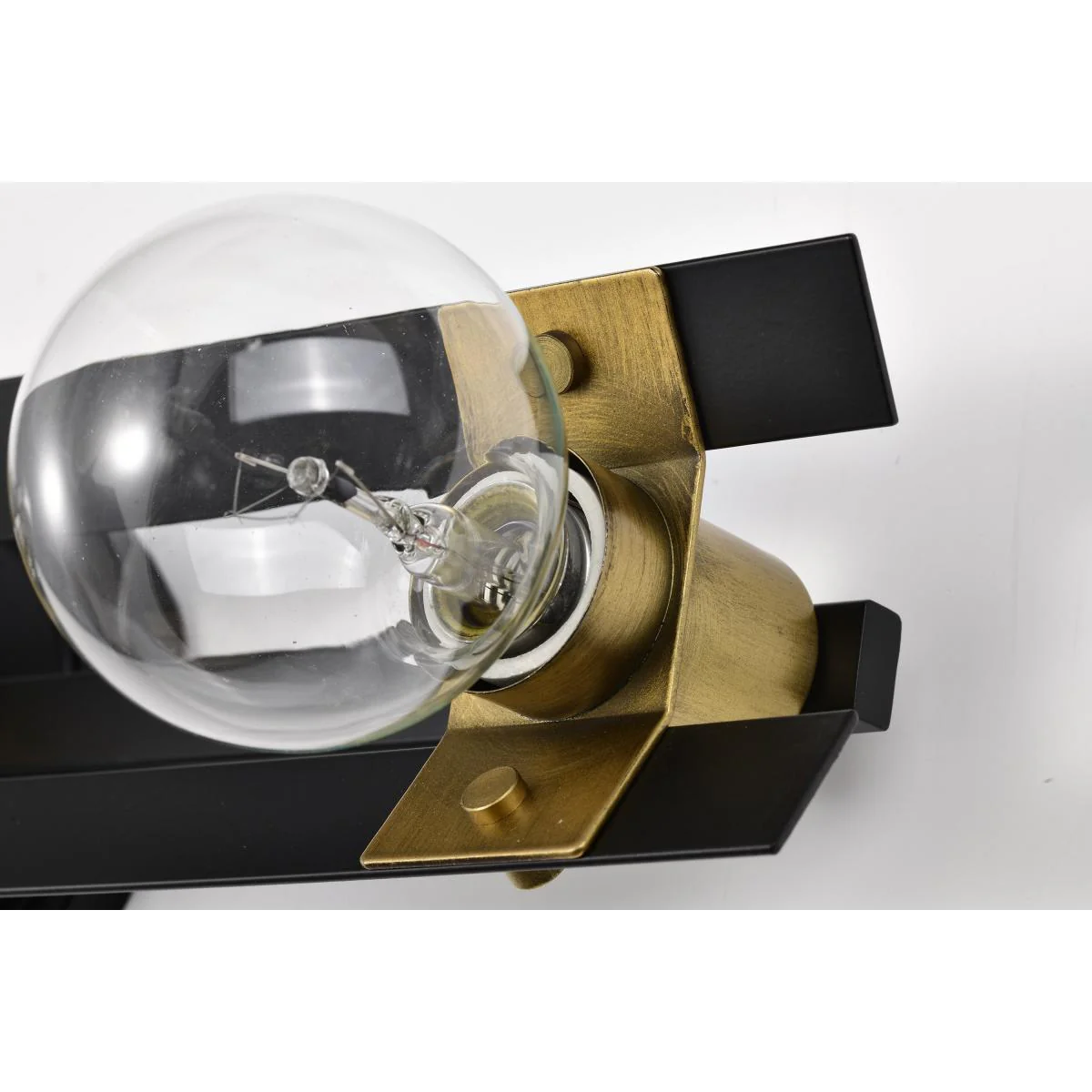 60-7865 MARSDEN 3 LIGHT VANITY Marsden 3 Light Vanity; Matte Black and Natural Brass Finish - Cheap-Us
